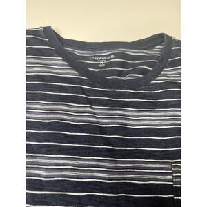 j crew navy blue striped shirt mens medium crew neck